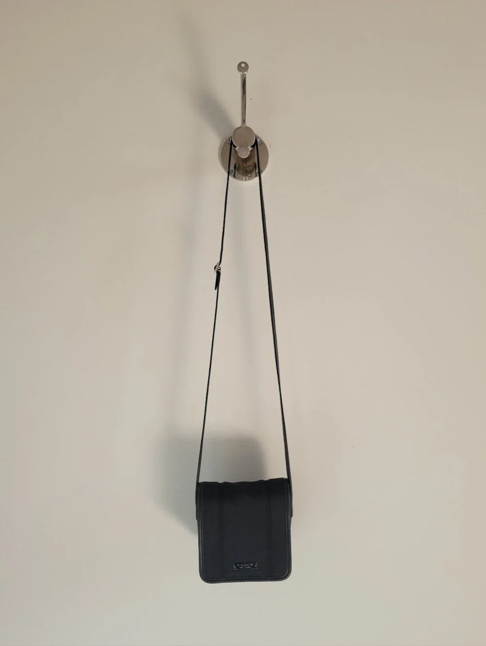 Vintage 1990s Coach Neo Neoprene Black Crossbody Shoulder Bag